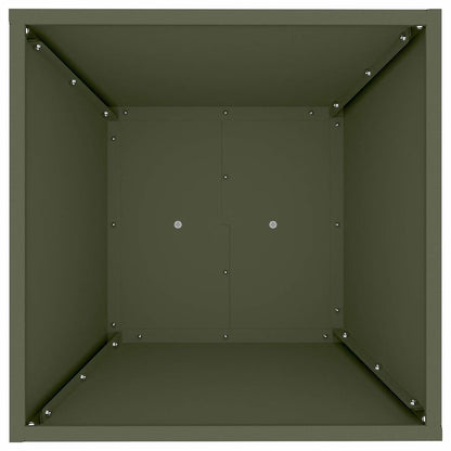 vidaXL Säulen Pflanzer Oliv 40 x 40 x 100 cm