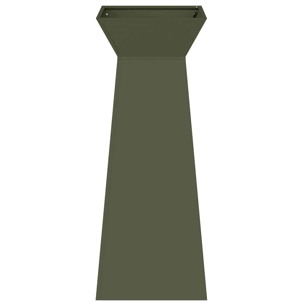 Säulen Pflanzer 2 pcs Oliv 40 x 40 x 100 cm