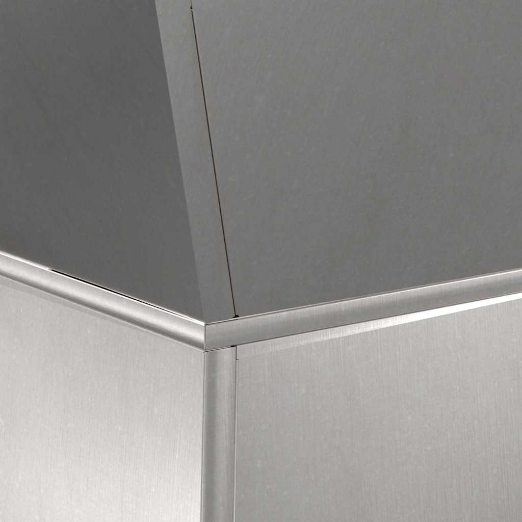 vidaXL Säulen Pflanzer Silber 40 x 40 x 100 cm