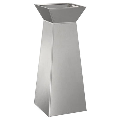 vidaXL Säulen Pflanzer Silber 40 x 40 x 100 cm
