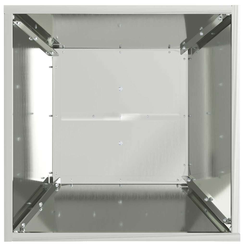 vidaXL Säulen Pflanzer Silber 40 x 40 x 100 cm