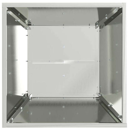 vidaXL Säulen Pflanzer Silber 40 x 40 x 100 cm