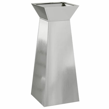 vidaXL Säulen Pflanzer Silber 40 x 40 x 100 cm