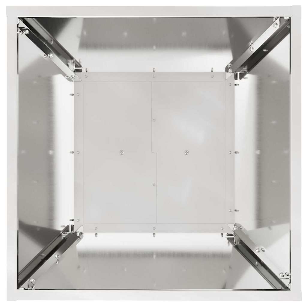 Säulen Pflanzer 2 pcs Silber 40 x 40 x 100 cm