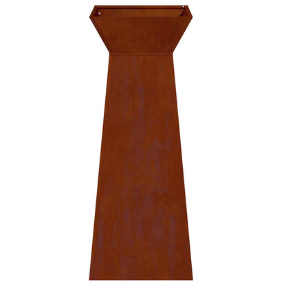 Säulen Pflanzer 2 pcs Silber 40 x 40 x 100 cm Wetterfeststahl