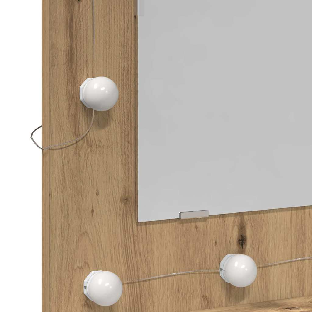 vidaXL Spiegelschrank Artisan-Eiche 60 x 31,5 x 62 cm Holzwerkstoff