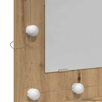 vidaXL Spiegelschrank Artisan-Eiche 60 x 31,5 x 62 cm Holzwerkstoff