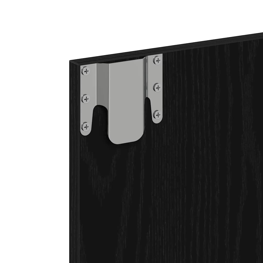 Spiegelschrank mit Regal Schwarz Eichen-Optik 60 x 31,5 x 62 cm