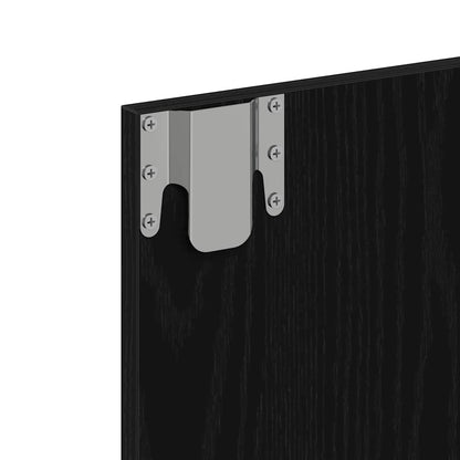 Spiegelschrank mit Regal Schwarz Eichen-Optik 60 x 31,5 x 62 cm