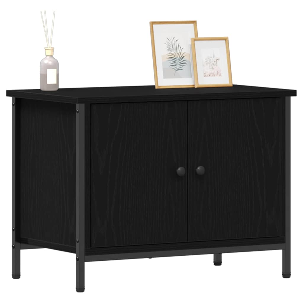 TV-Schränk Schwarz Eichen-Optik 60 x 35 x 45 cm Holzwerkstoff