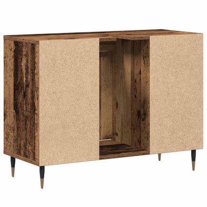 vidaXL Badezimmerschrank mit Tür Altholz 80 x 33 x 60 cm Holzwerkstoff