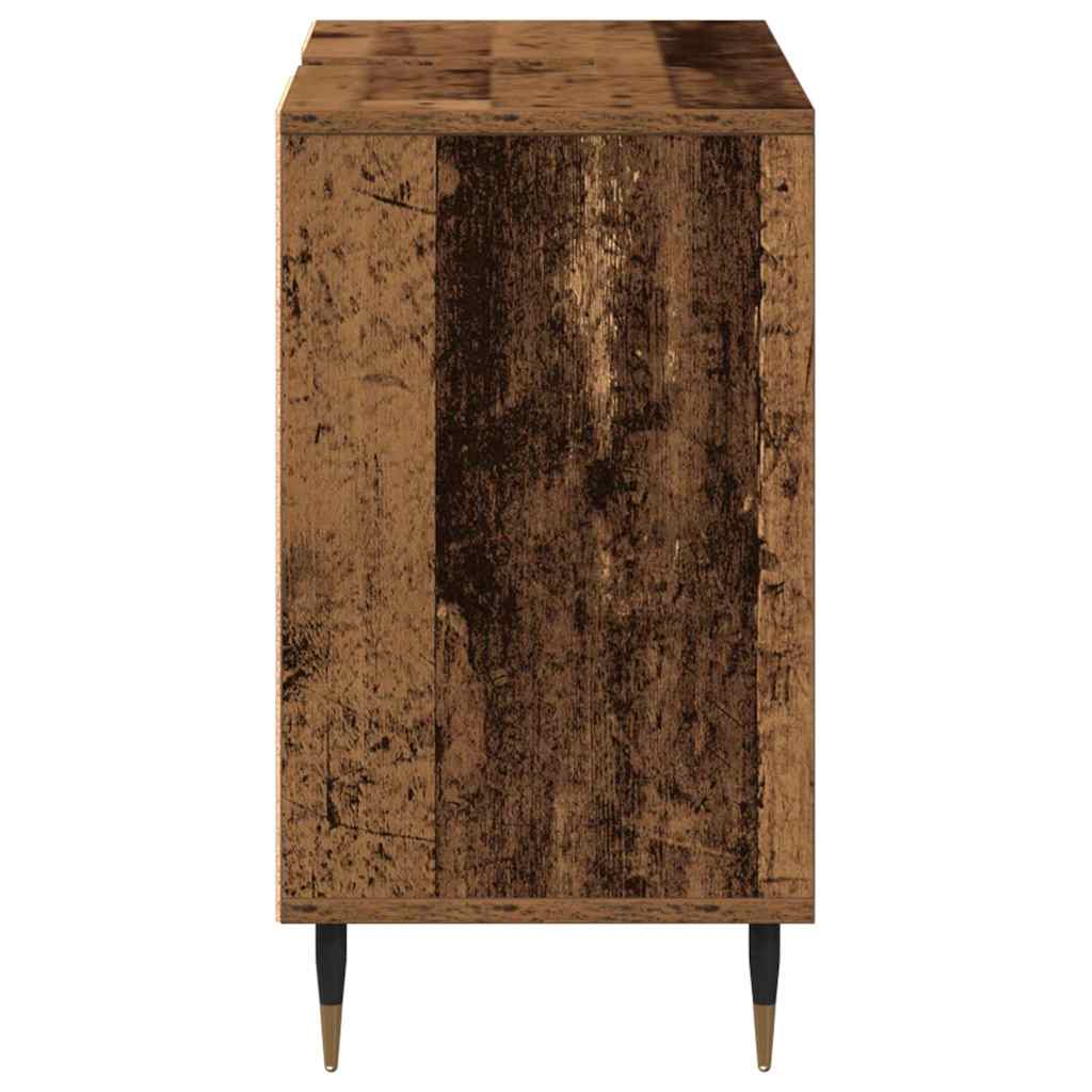 vidaXL Badezimmerschrank mit Tür Altholz 80 x 33 x 60 cm Holzwerkstoff
