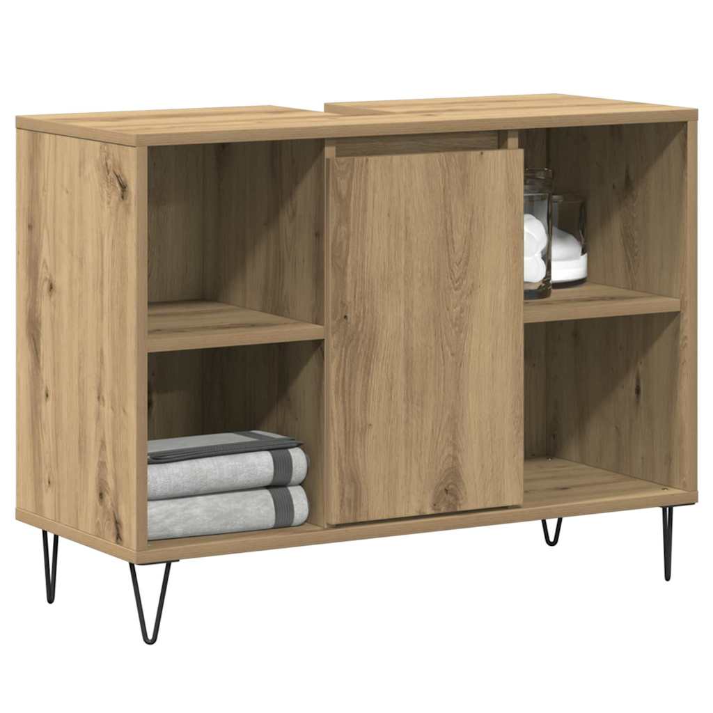 Badezimmerschrank Artisan-Eiche 80 x 33 x 60 cm Holzwerkstoff