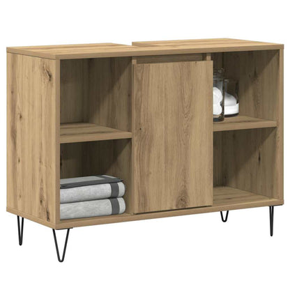 Badezimmerschrank Artisan-Eiche 80 x 33 x 60 cm Holzwerkstoff