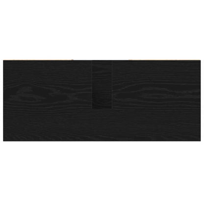 vidaXL Badezimmerschrank mit Tür Schwarz 80 x 33 x 60 cm Holzwerkstoff