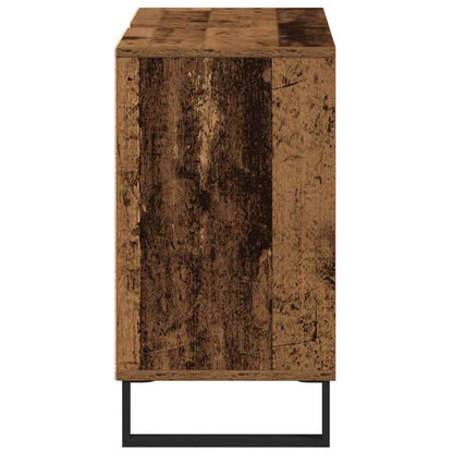vidaXL Badezimmerschrank mit Tür Altholz 80 x 33 x 60 cm Holzwerkstoff