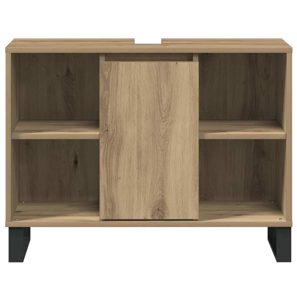 vidaXL Badezimmerschrank Artisan-Eiche 80 x 33 x 60 cm Holzwerkstoff