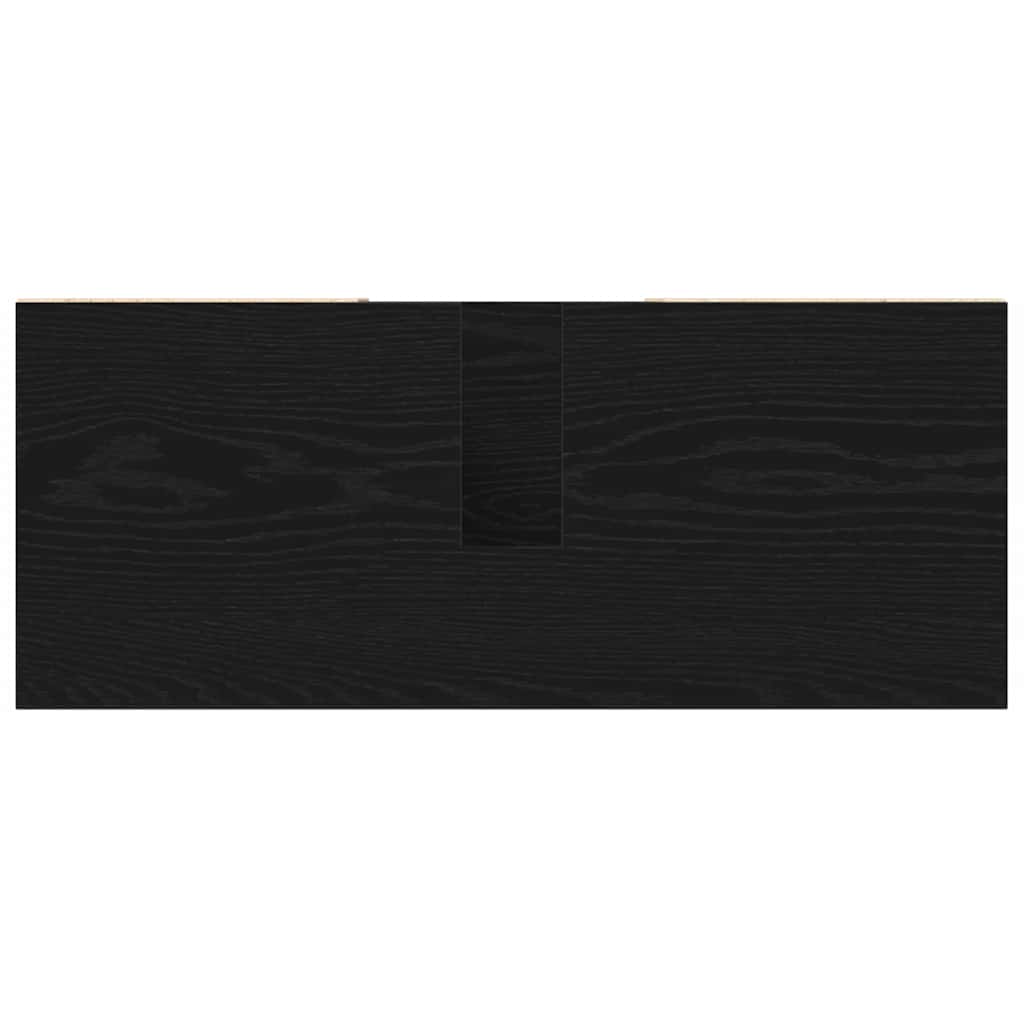 vidaXL Badezimmerschrank mit Tür Schwarz 80 x 33 x 60 cm Holzwerkstoff