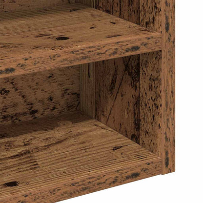 vidaXL Vitrine mit Regal Altholz 100 x 15 x 58 cm Holzwerkstoff