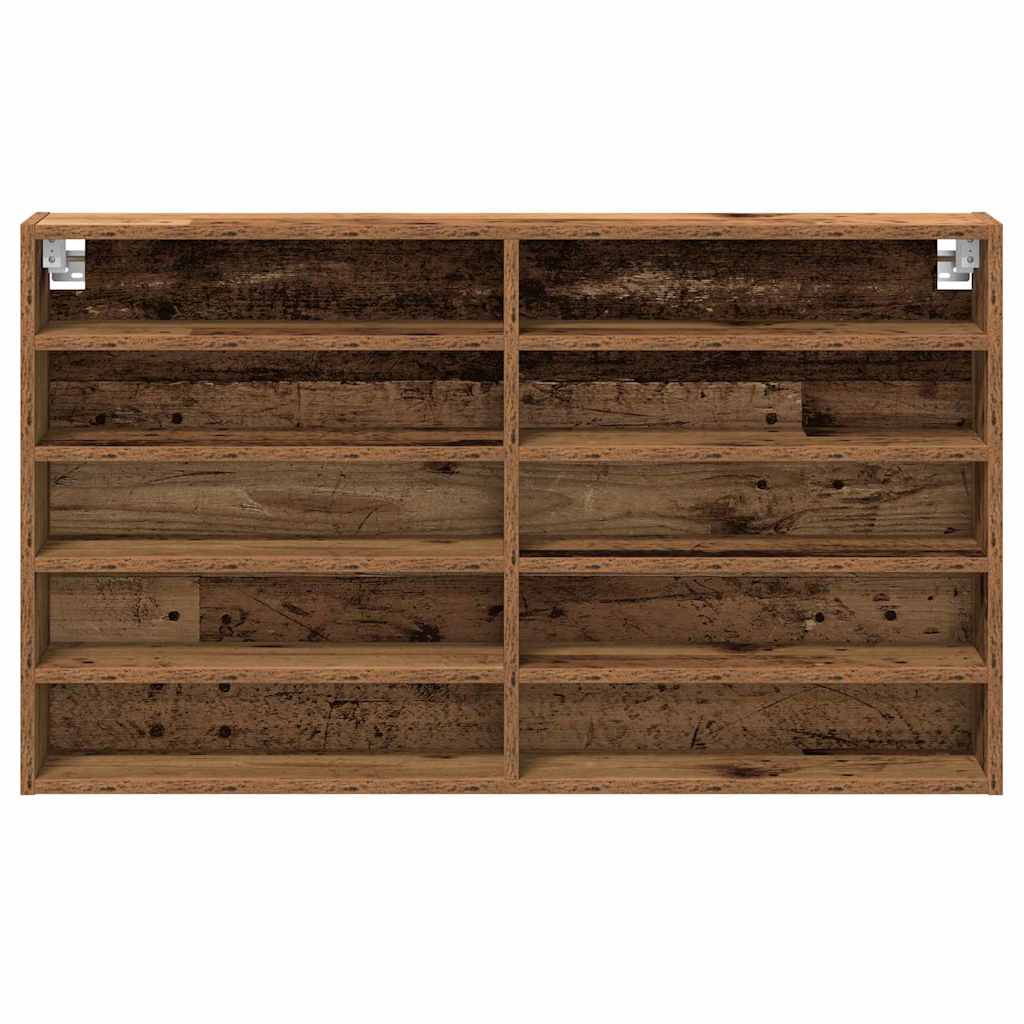 vidaXL Vitrine mit Regal Altholz 100 x 15 x 58 cm Holzwerkstoff