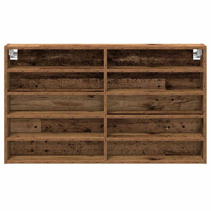 vidaXL Vitrine mit Regal Altholz 100 x 15 x 58 cm Holzwerkstoff
