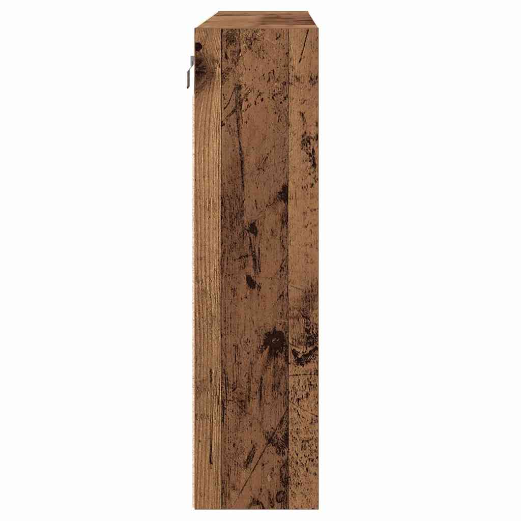 vidaXL Vitrine mit Regal Altholz 100 x 15 x 58 cm Holzwerkstoff