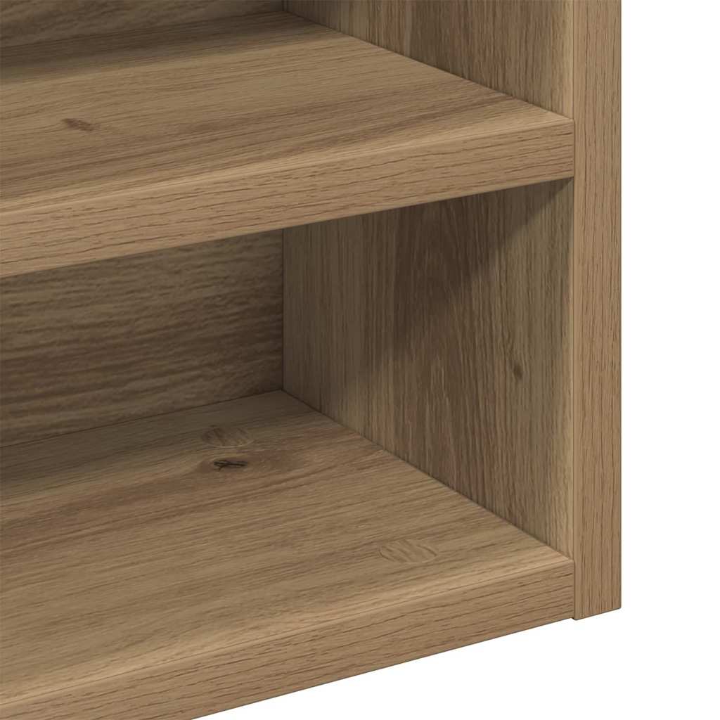 vidaXL Vitrine mit Regal Artisan-Eiche 100 x 15 x 58 cm Holzwerkstoff