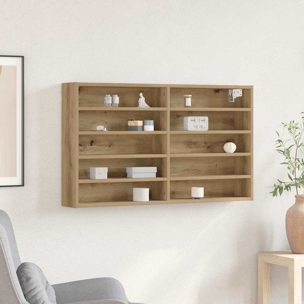 vidaXL Vitrine mit Regal Artisan-Eiche 100 x 15 x 58 cm Holzwerkstoff