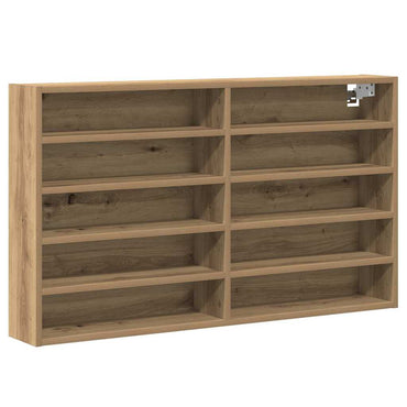 vidaXL Vitrine mit Regal Artisan-Eiche 100 x 15 x 58 cm Holzwerkstoff