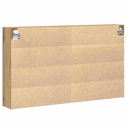vidaXL Vitrine mit Regal Artisan-Eiche 100 x 15 x 58 cm Holzwerkstoff