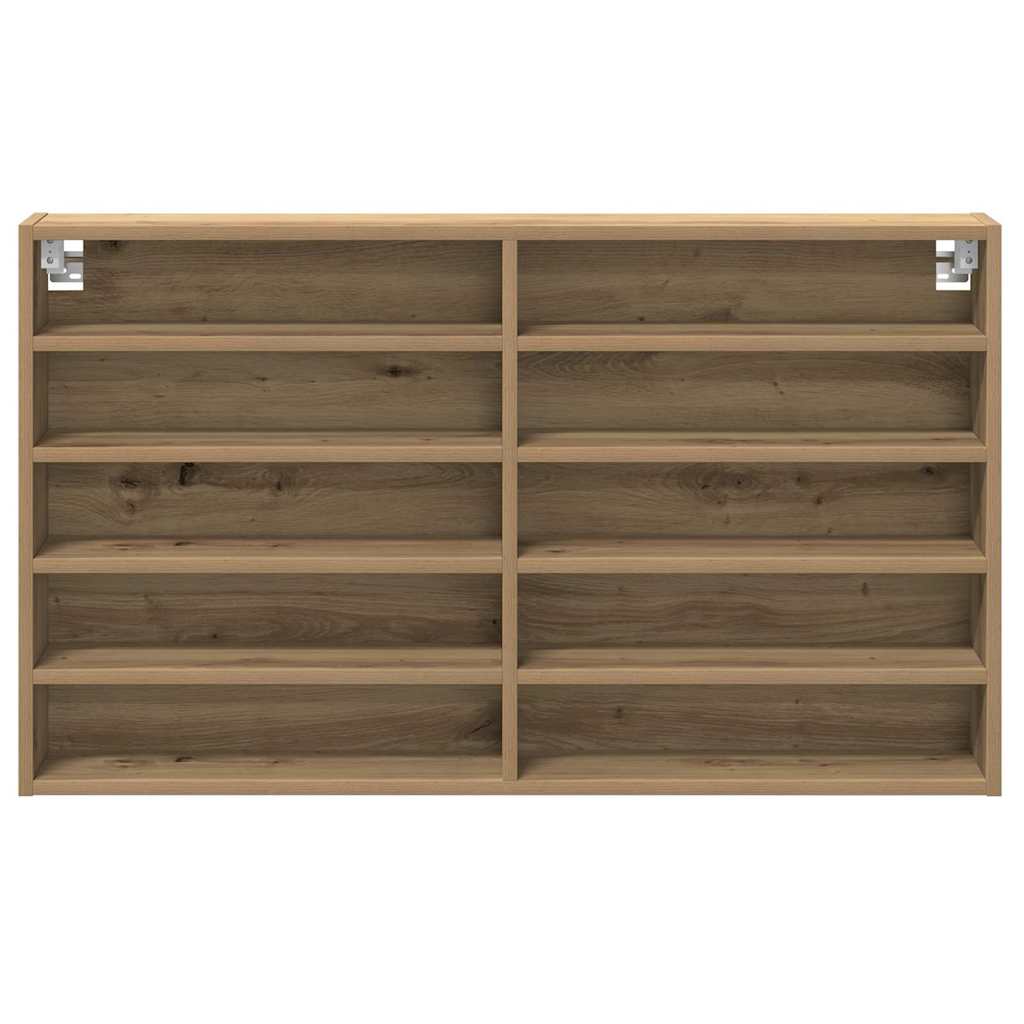 vidaXL Vitrine mit Regal Artisan-Eiche 100 x 15 x 58 cm Holzwerkstoff