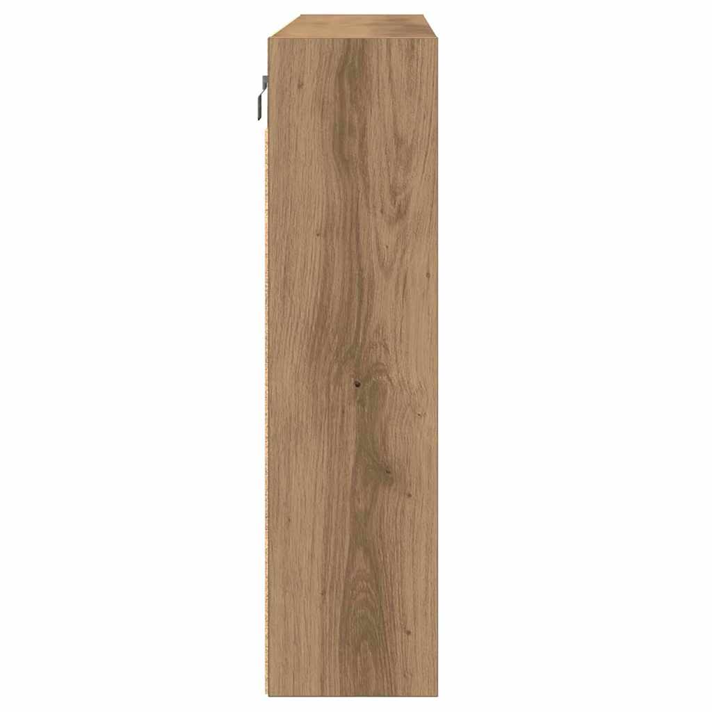 vidaXL Vitrine mit Regal Artisan-Eiche 100 x 15 x 58 cm Holzwerkstoff