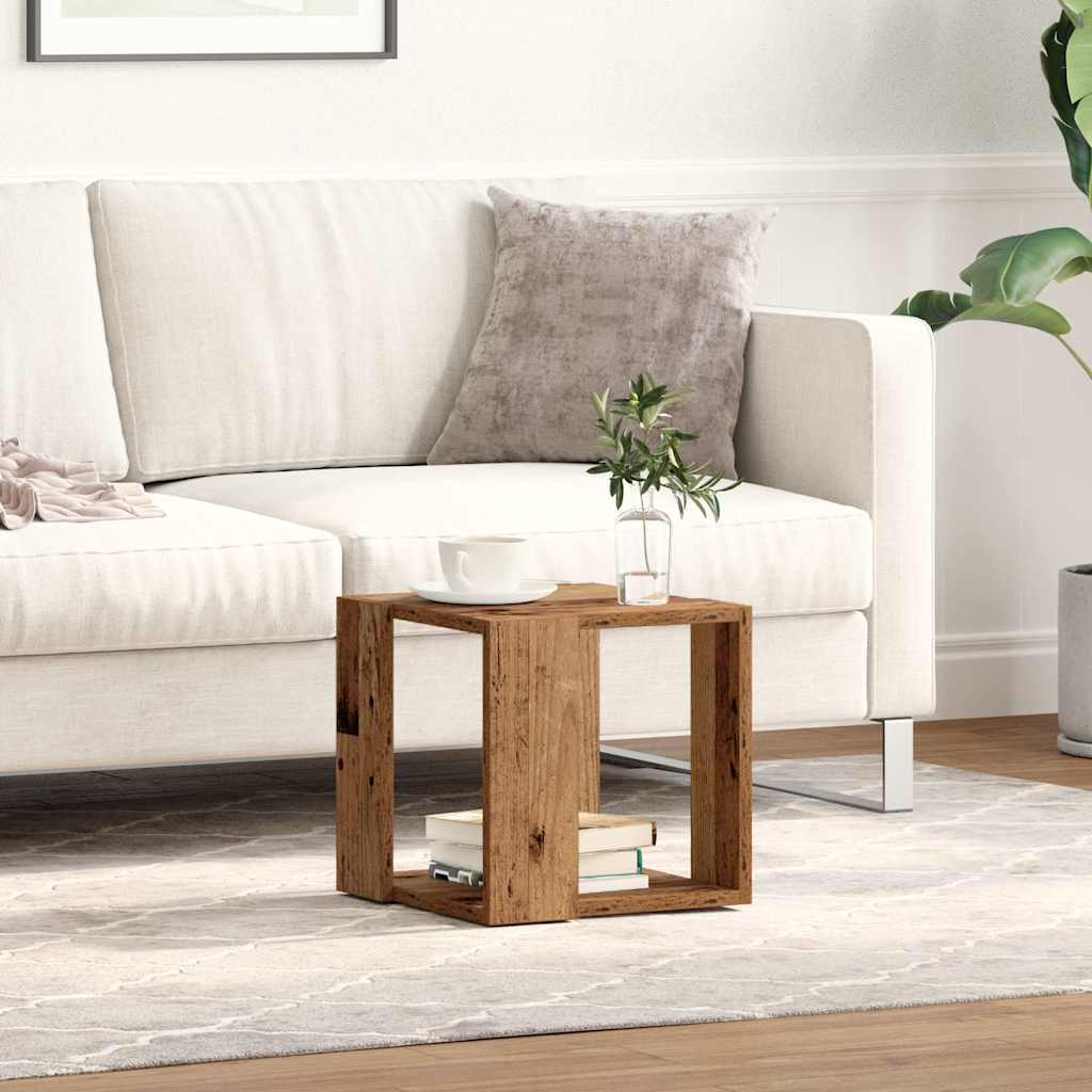 vidaXL Couchtisch Altholz 32 x 32 x 30 cm Holzwerkstoff