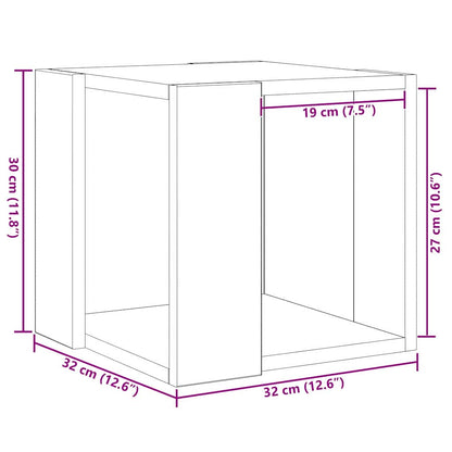 vidaXL Couchtisch Altholz 32 x 32 x 30 cm Holzwerkstoff
