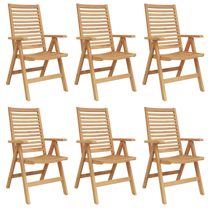 vidaXL Gartenstuhl 6 pcs Braun 52 x 64,5 x 108 cm Teak-Massivholz