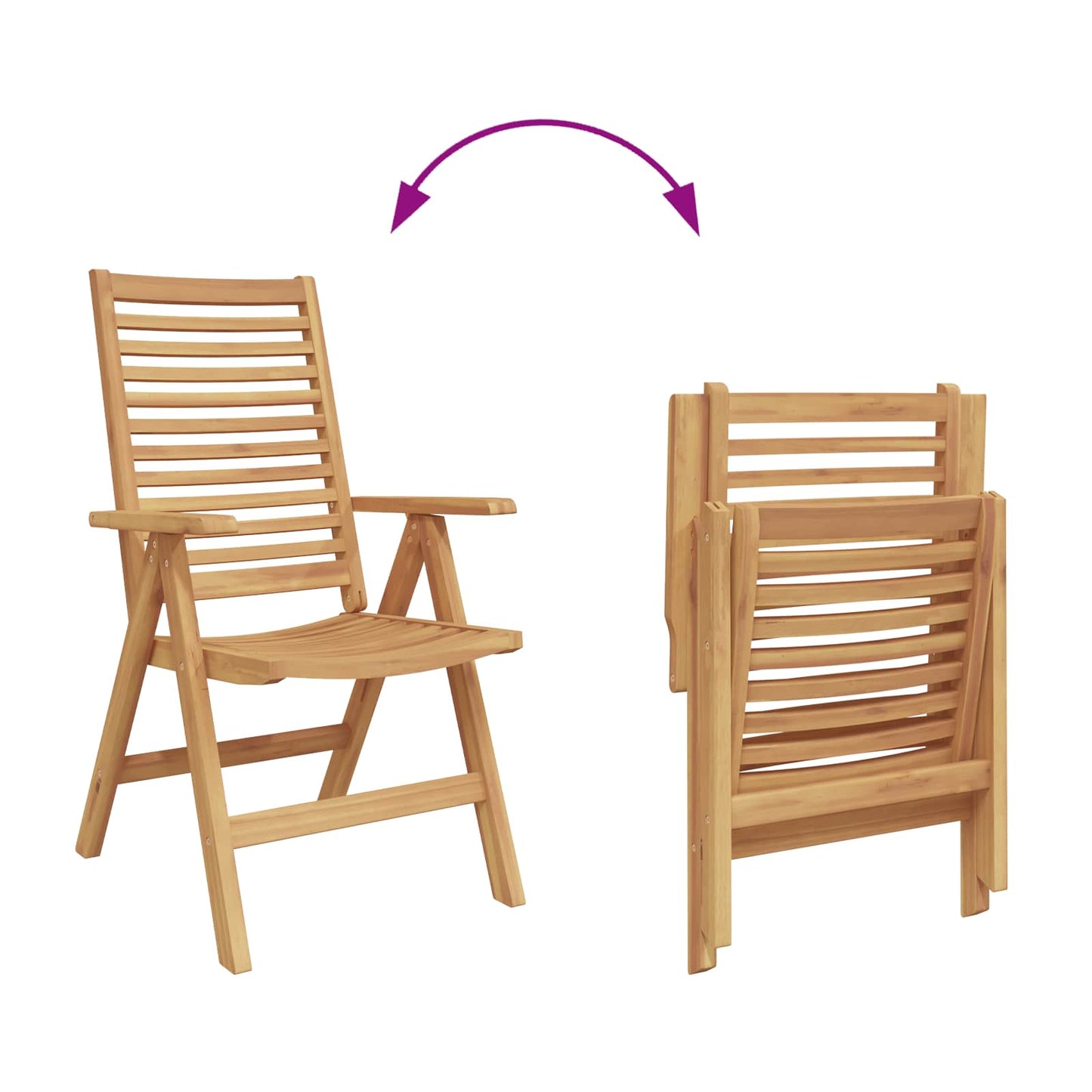 vidaXL Gartenstuhl 6 pcs Braun 52 x 64,5 x 108 cm Teak-Massivholz