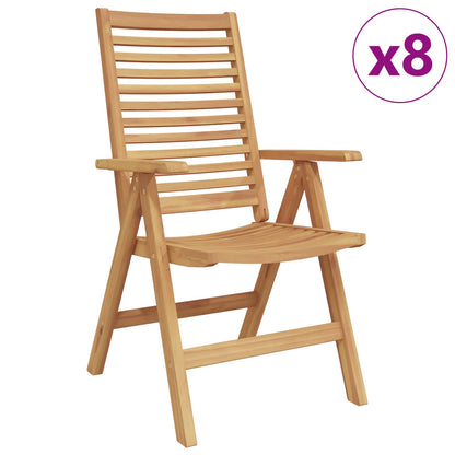 vidaXL Gartenstuhl 8 pcs Braun 52 x 64,5 x 108 cm Teak-Massivholz
