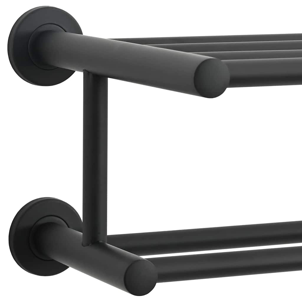 Handtuchhalter Schwarz 61 x 23 x 17 cm Edelstahl