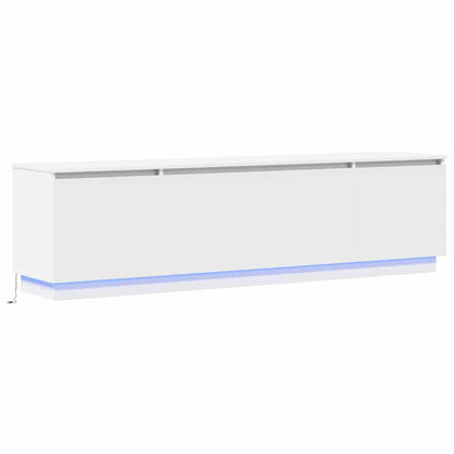 vidaXL TV-Schränk mit LED Weiß 180 x 38 x 49 cm Holzwerkstoff
