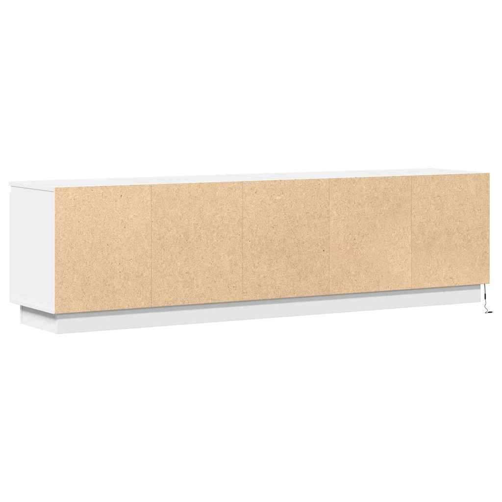 vidaXL TV-Schränk mit LED Weiß 180 x 38 x 49 cm Holzwerkstoff