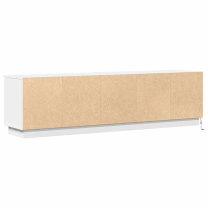 vidaXL TV-Schränk mit LED Weiß 180 x 38 x 49 cm Holzwerkstoff
