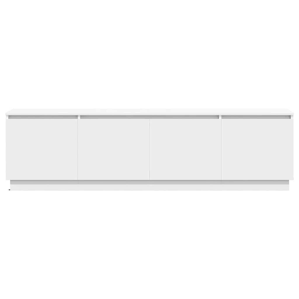 vidaXL TV-Schränk mit LED Weiß 180 x 38 x 49 cm Holzwerkstoff