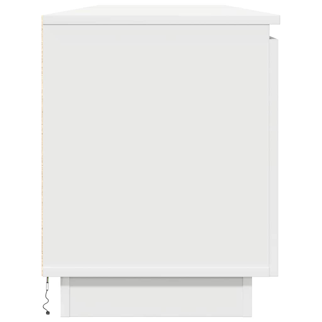 vidaXL TV-Schränk mit LED Weiß 180 x 38 x 49 cm Holzwerkstoff