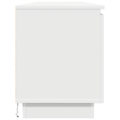vidaXL TV-Schränk mit LED Weiß 180 x 38 x 49 cm Holzwerkstoff