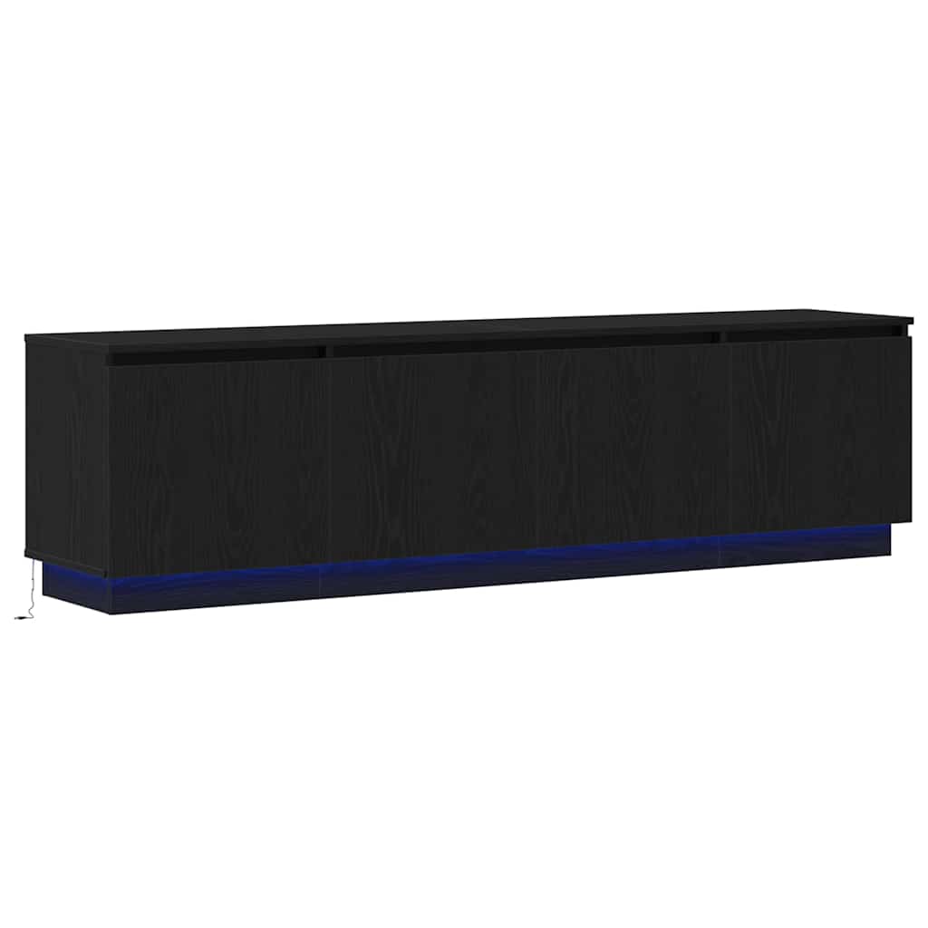 vidaXL TV-Schränk Schwarz Eichen-Optik 180 x 38 x 49 cm Holzwerkstoff