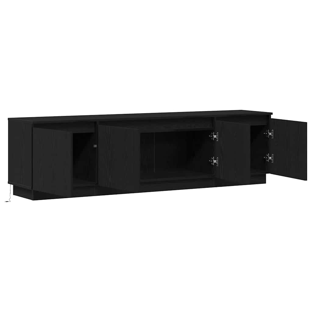 vidaXL TV-Schränk Schwarz Eichen-Optik 180 x 38 x 49 cm Holzwerkstoff