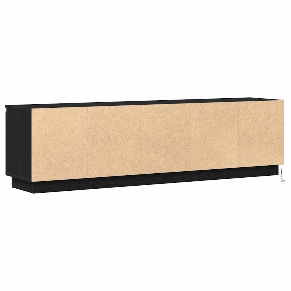 vidaXL TV-Schränk Schwarz Eichen-Optik 180 x 38 x 49 cm Holzwerkstoff
