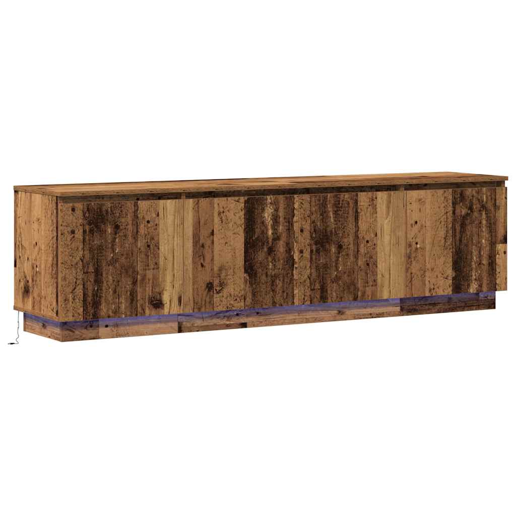 vidaXL LED-TV-Dashboard Altholz 180 x 38 x 49 cm Holzwerkstoff