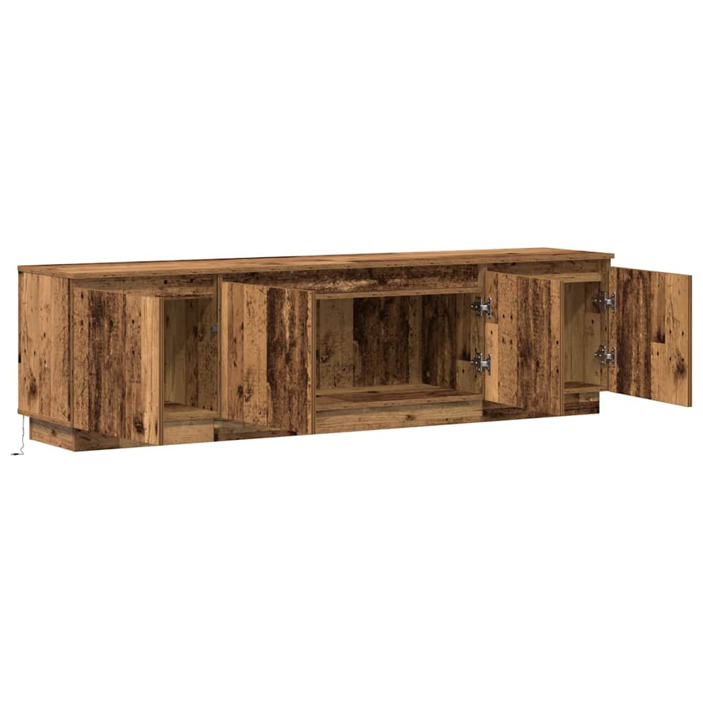 vidaXL LED-TV-Dashboard Altholz 180 x 38 x 49 cm Holzwerkstoff