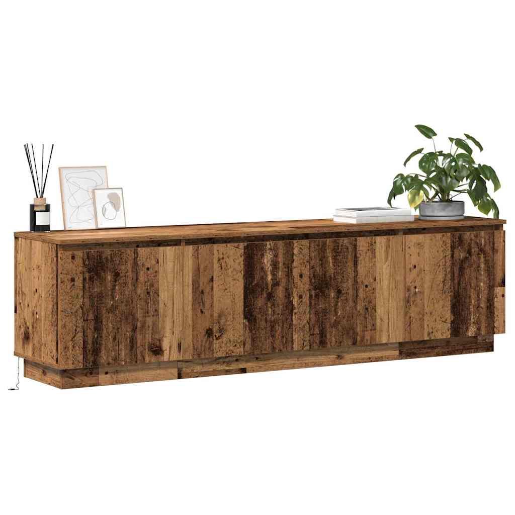 vidaXL LED-TV-Dashboard Altholz 180 x 38 x 49 cm Holzwerkstoff